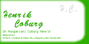 henrik coburg business card